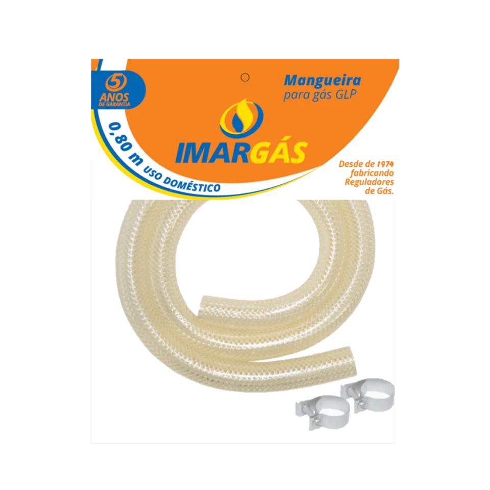 Kit mangueira de PVC 0,80 m com abraçadeiras