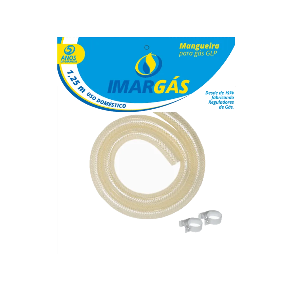 Mangueira de PVC 1,25 m com abraçadeiras