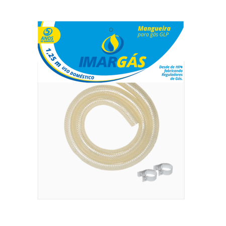 Mangueira de PVC 1,25 m com abraçadeiras